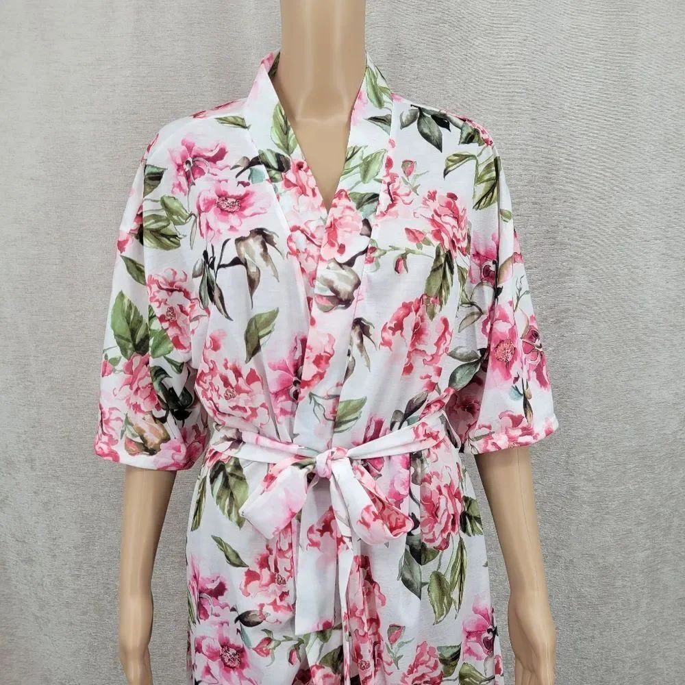 Show Me Your MuMu Floral Robe - Pink and Green - Picture 4 of 8